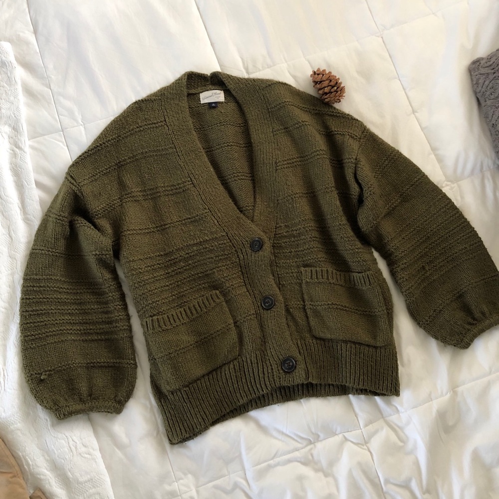 Universal Thread Olive Green Oversized Cardigan